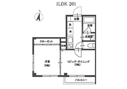 ベルア自由が丘 201/1LDK
